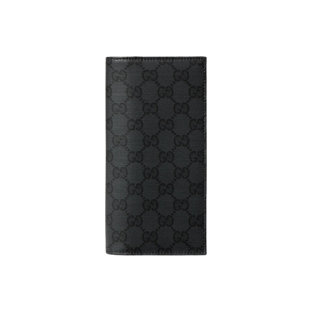 GUCCI Essence Classic Men's Black Coated Canvas & Leather Wallet | 876441