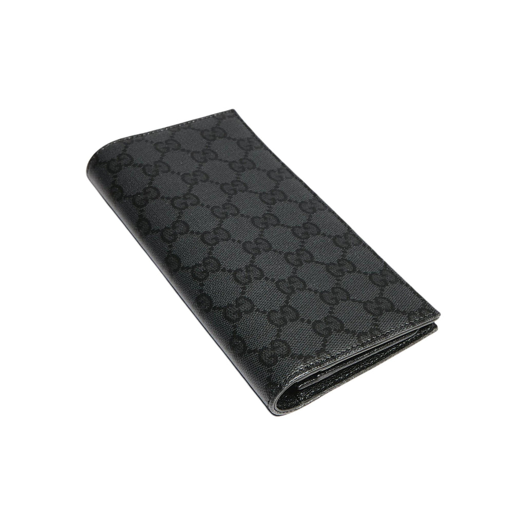 GUCCI Essence Classic Men's Black Coated Canvas & Leather Wallet | 876441