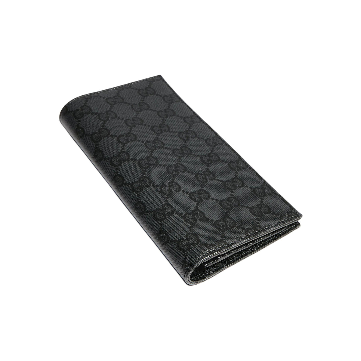 GUCCI Essence Classic Men's Black Coated Canvas & Leather Wallet | 876441