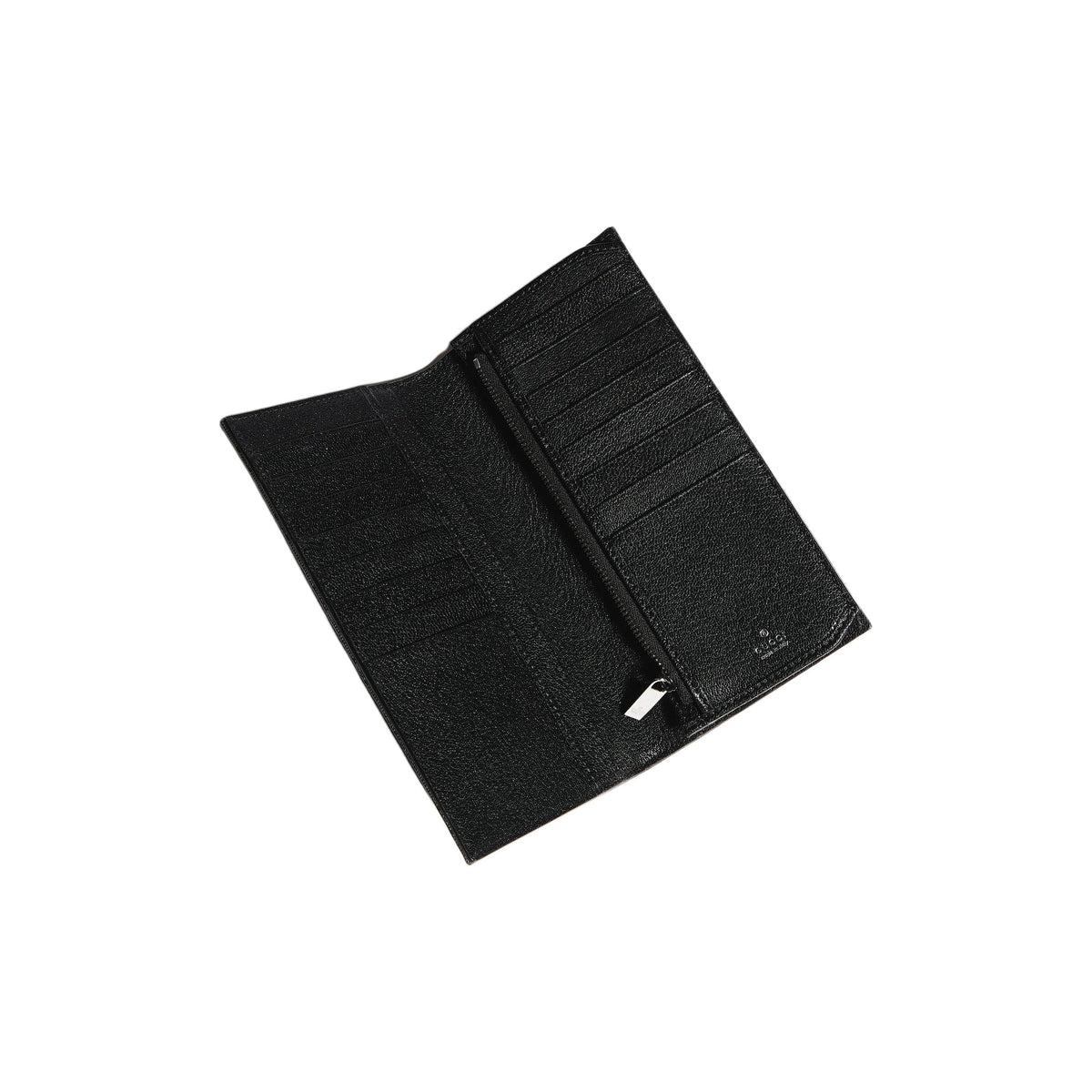 GUCCI Essence Classic Men's Black Coated Canvas & Leather Wallet | 876441