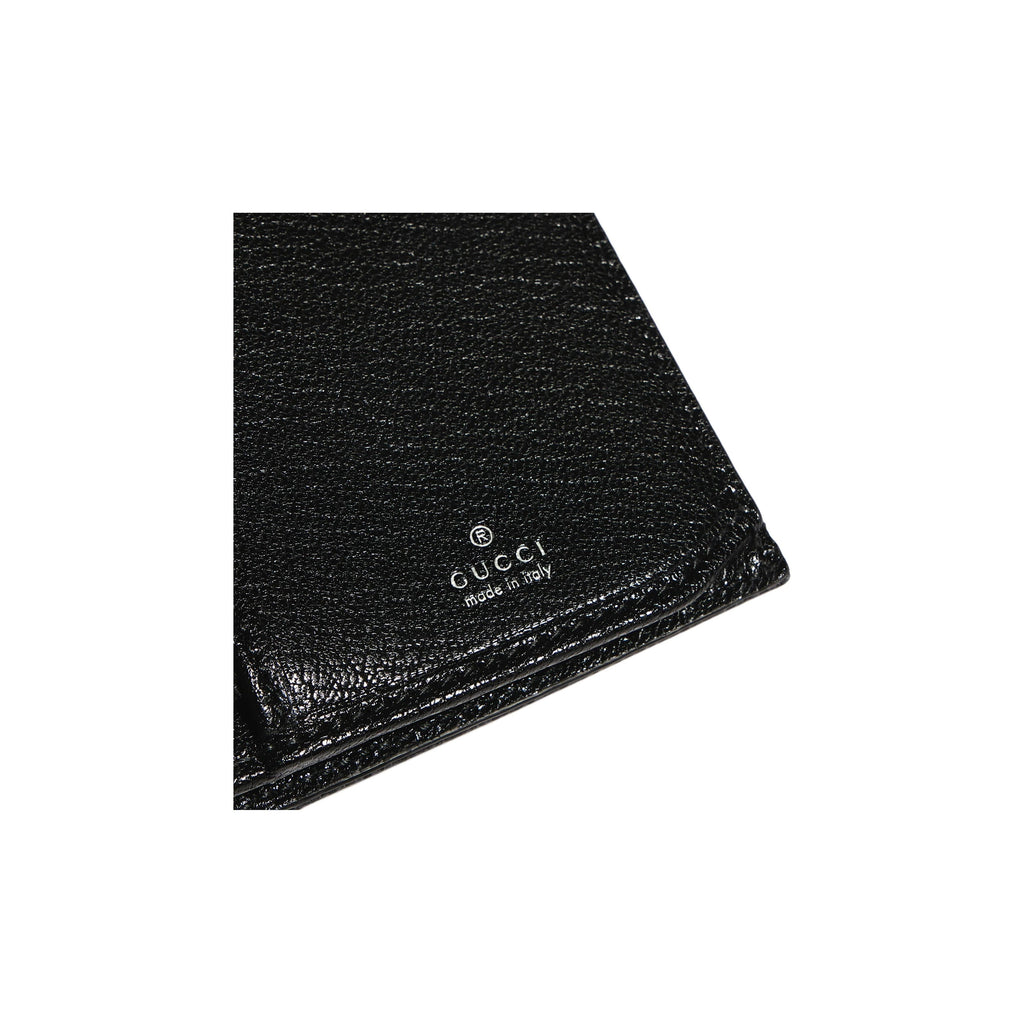 GUCCI Essence Classic Men's Black Coated Canvas & Leather Wallet | 876441