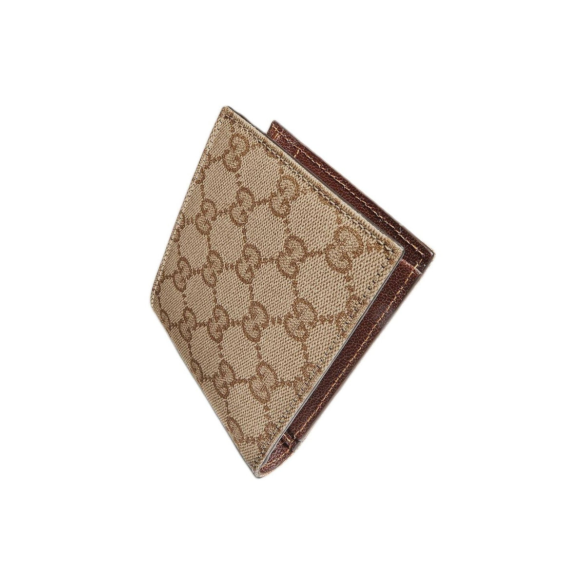 GUCCI GG Coin Women's Sand Faux Leather Wallet with Contrast Stitching | 876404