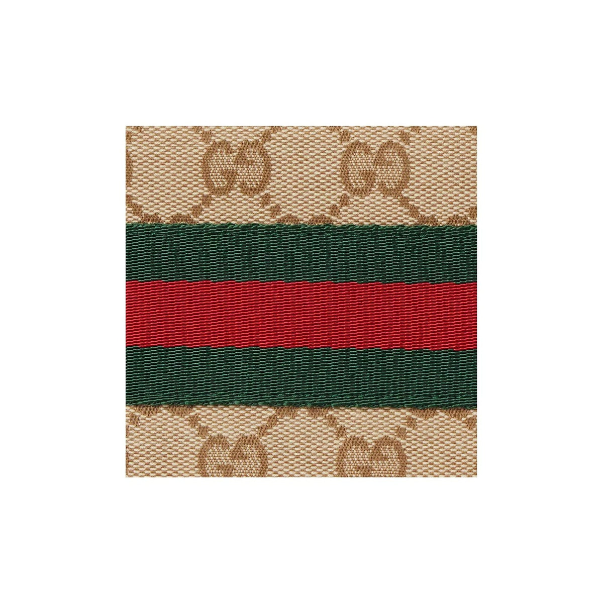 GUCCI Unisex Sand & Brown GG Canvas Bifold Wallet with Web Detail | 867335