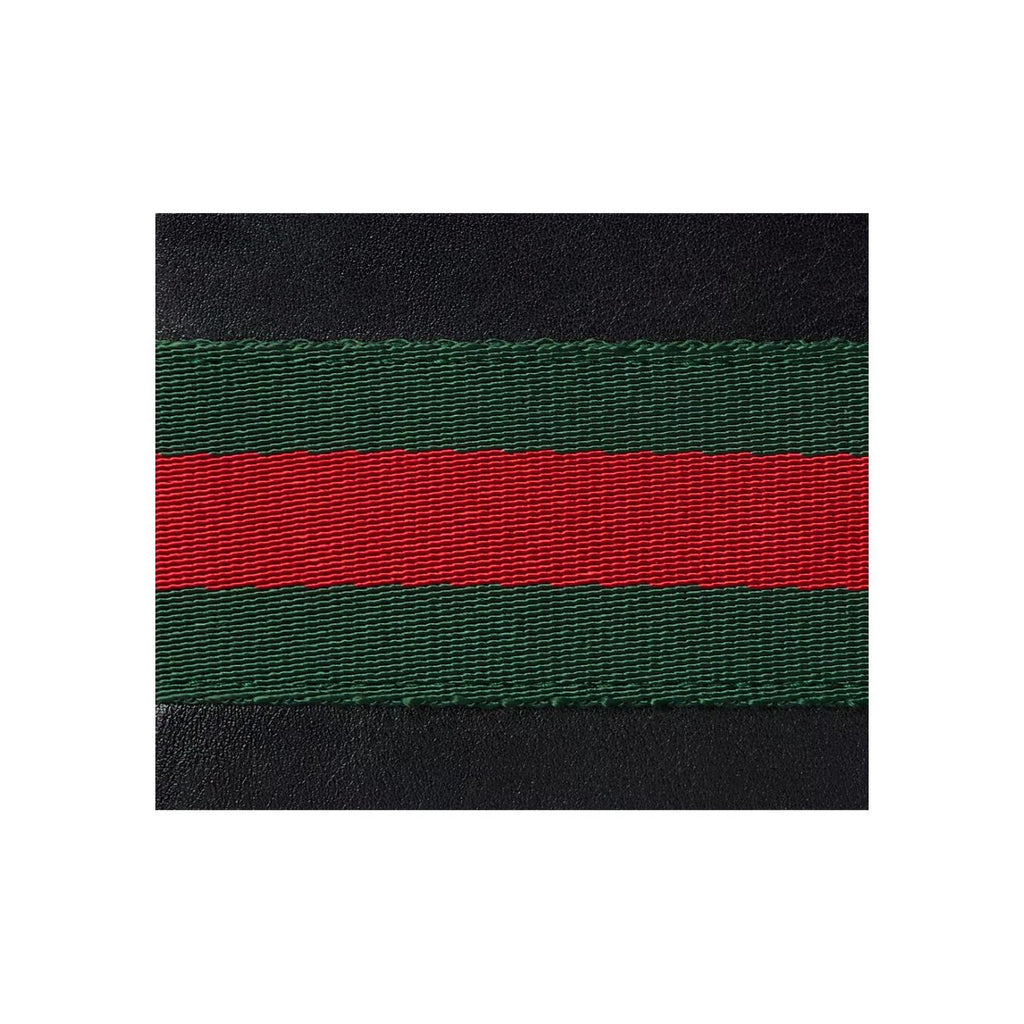 GUCCI WebTrademark Men's Black Soft Leather Bifold Wallet | 867269