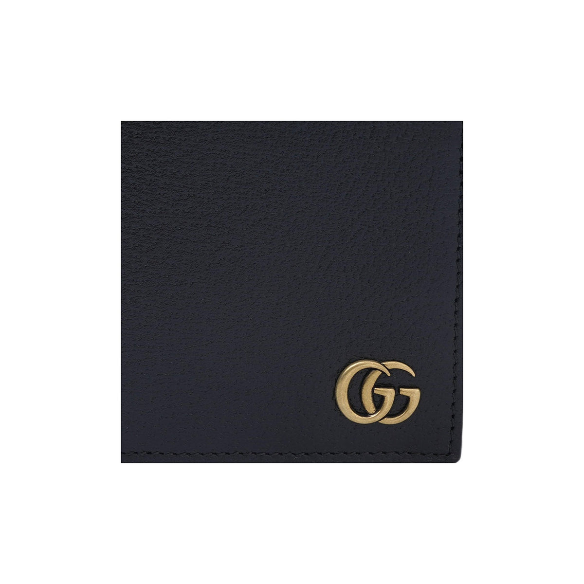 GUCCI GG Marmont Men's Black Leather Compact Bifold Wallet | 428726