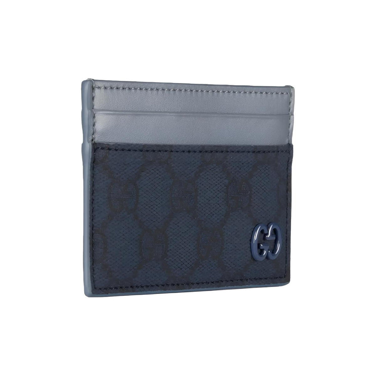 GUCCI GG Supreme Women's Dark Blue Leather Card Holder | 768248