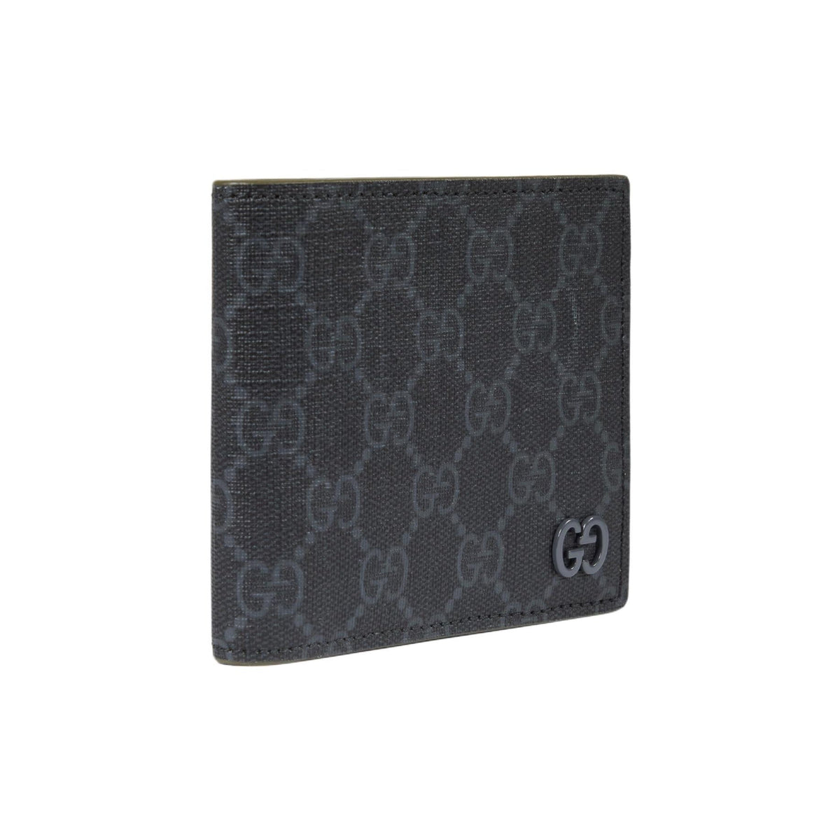 GUCCI Men's Black Canvas Wallet with Ceramic-Finish Brass Hardware | 768244