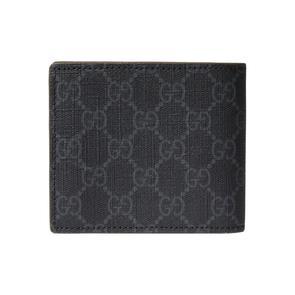 GUCCI Men's Black Canvas Wallet with Ceramic-Finish Brass Hardware | 768244