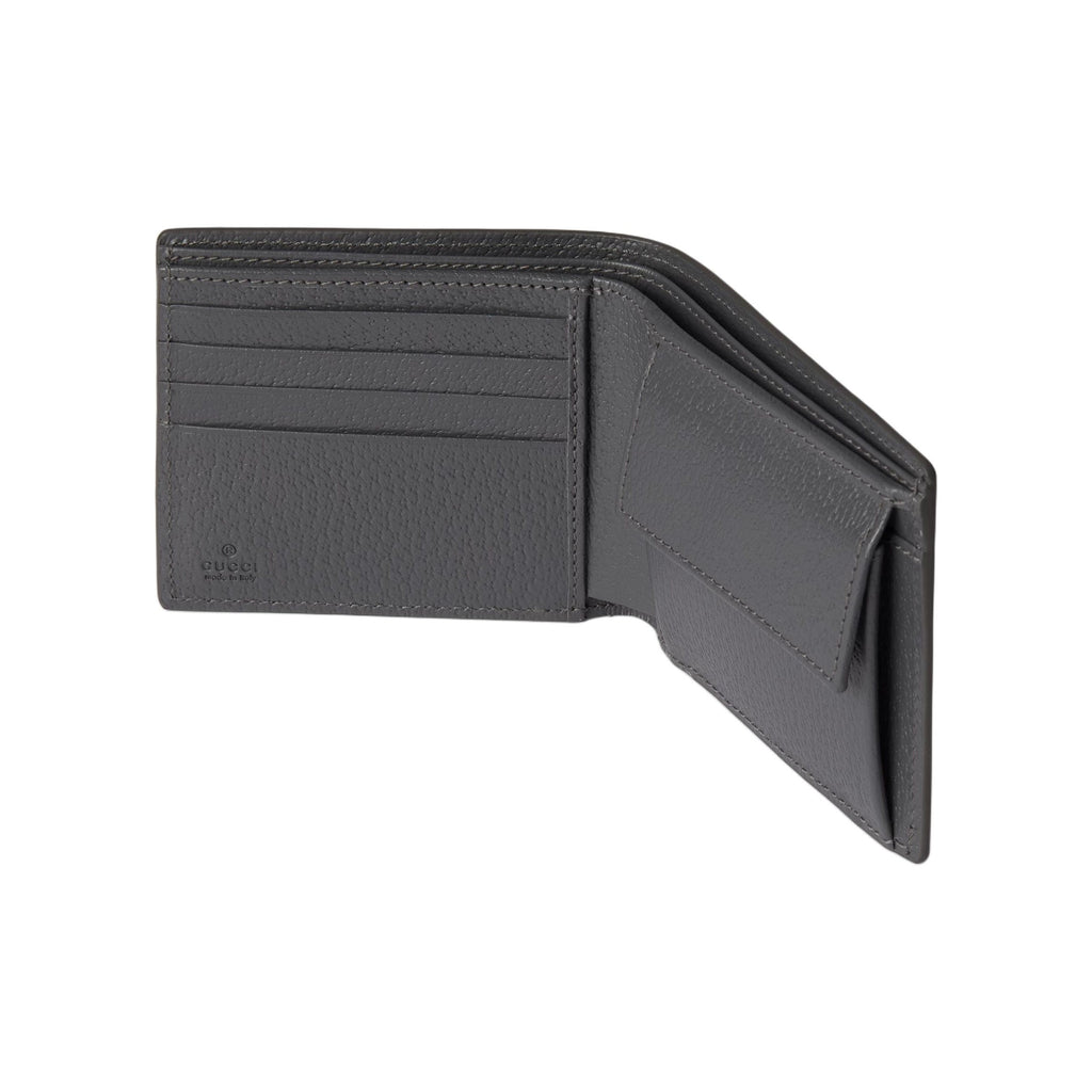 GUCCI Men's Black Canvas Wallet with Ceramic-Finish Brass Hardware | 768244