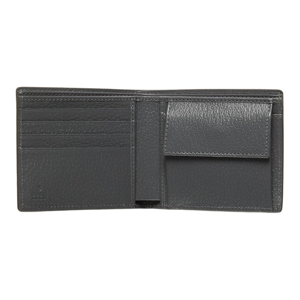 GUCCI Men's Black Canvas Wallet with Ceramic-Finish Brass Hardware | 768244