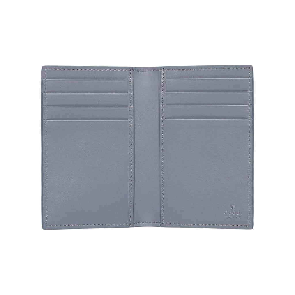 GUCCI GG Supreme Men's Dark Blue Leather Card Holder | 768249