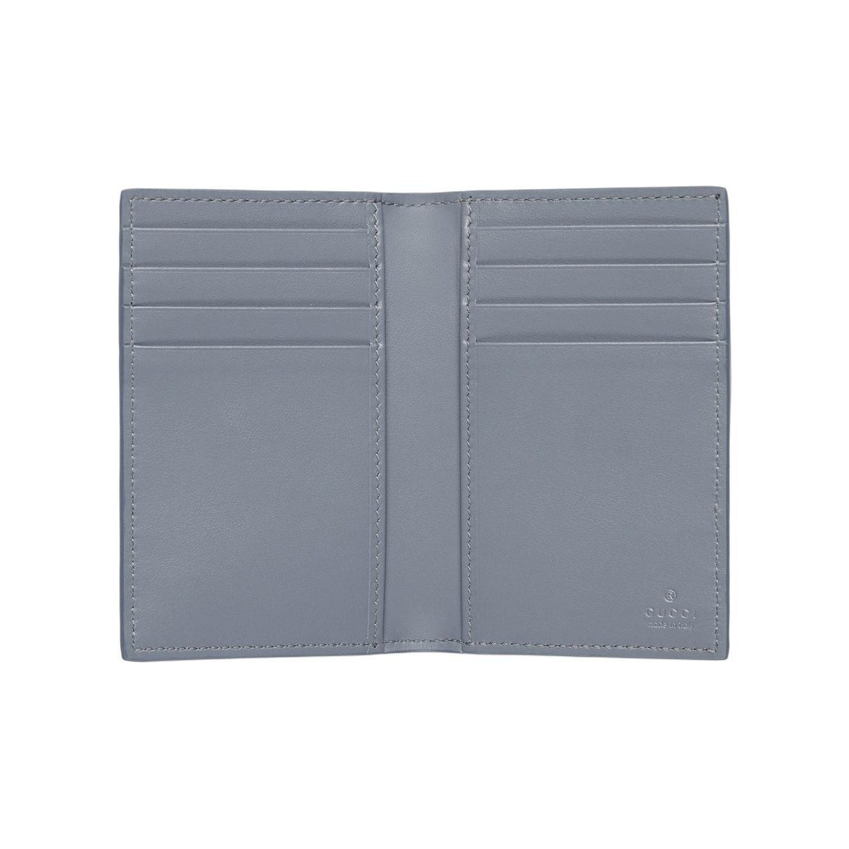 GUCCI GG Supreme Men's Dark Blue Leather Card Holder | 768249
