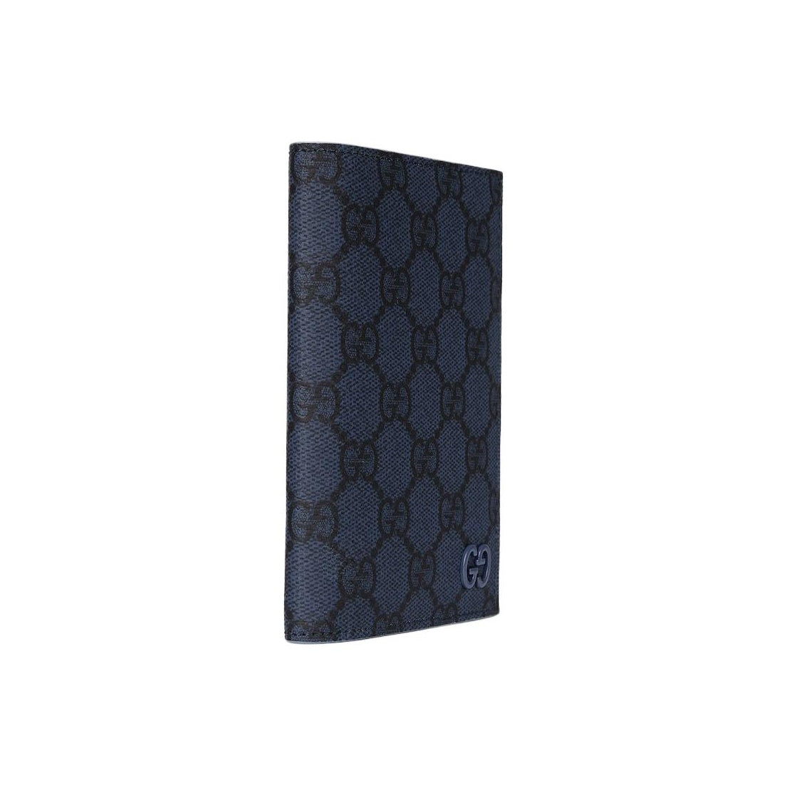 GUCCI GG Supreme Women's Dark Blue Leather Passport Holder | 795229
