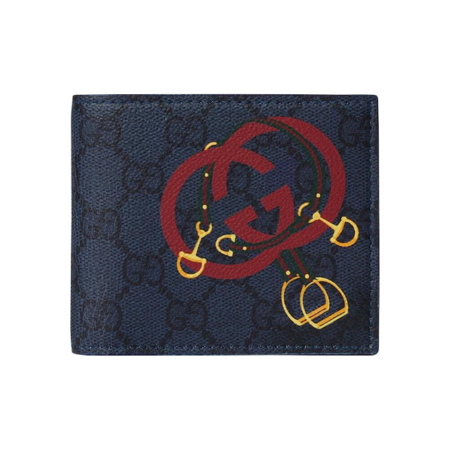 GUCCI GG Supreme Chinese New Year Men's Dark Blue Wallet | 853434