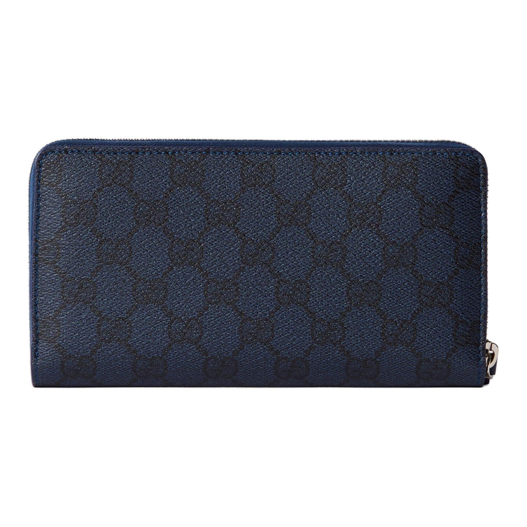 GUCCI Chinese New Year Men's Dark Blue Leather Wallet | 855680