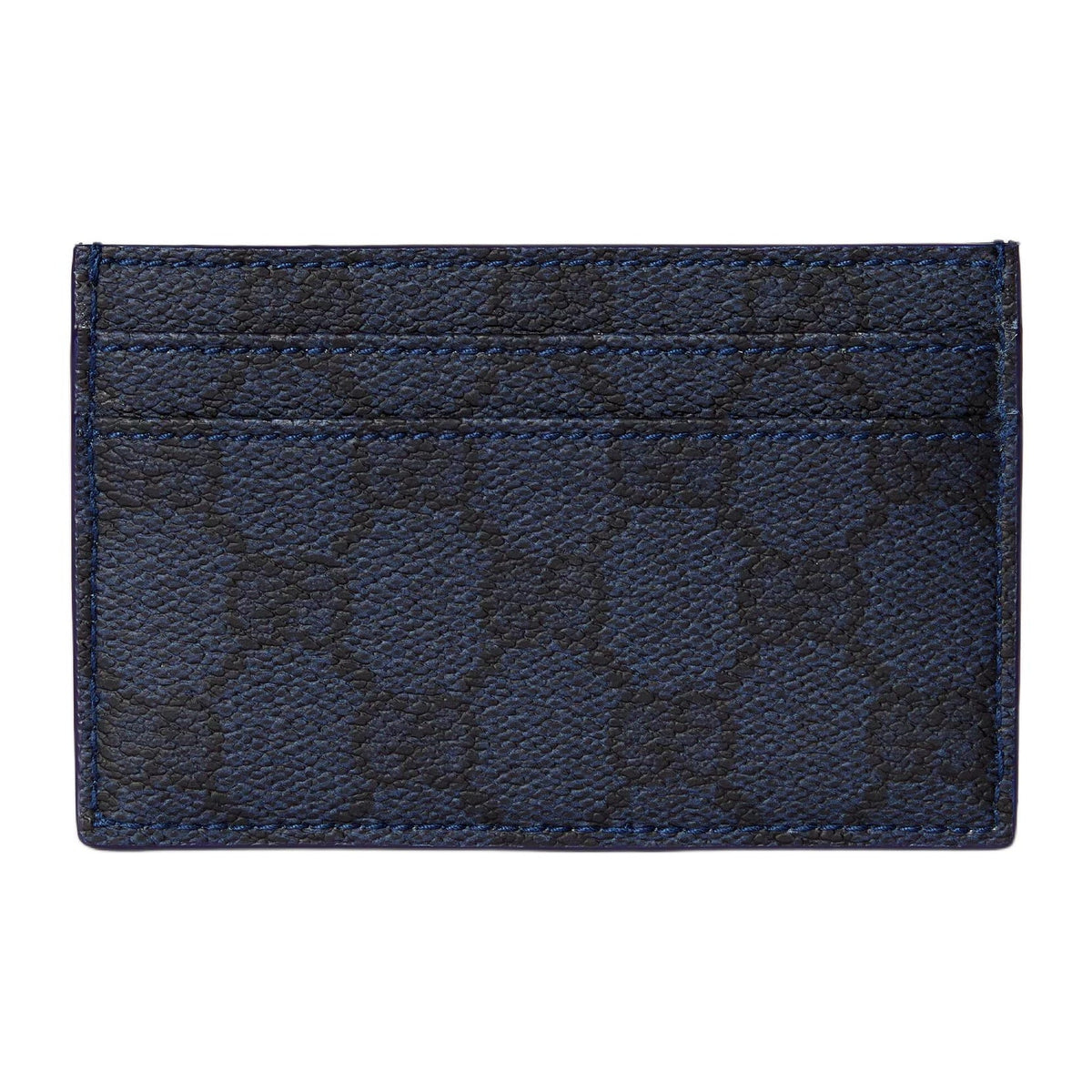 GUCCI GG Supreme Chinese New Year Men's Dark Blue Leather Card Holder | 853436