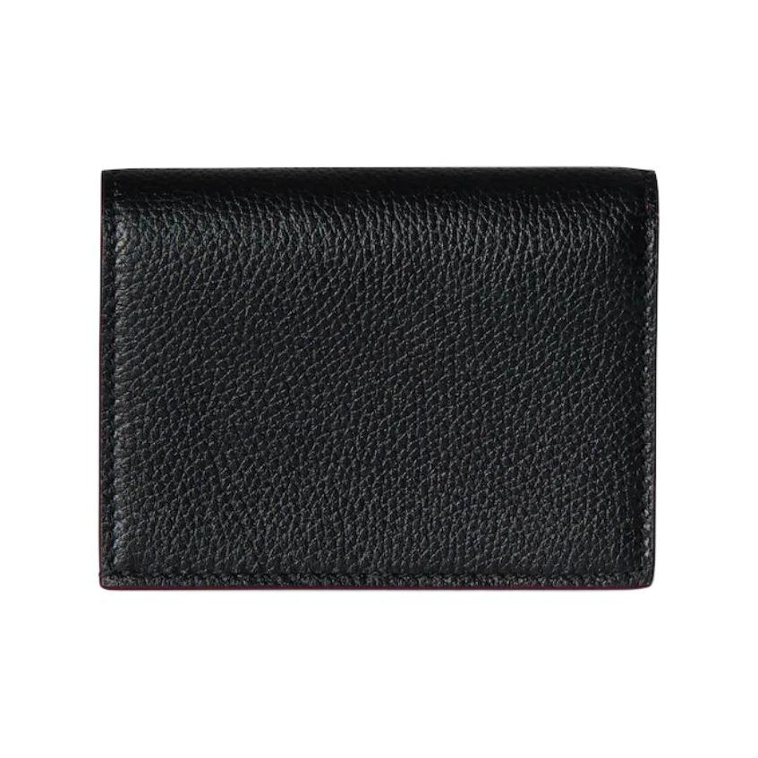 GUCCI GG Marmont Unisex Small Black & Red Leather Wallet | 456126