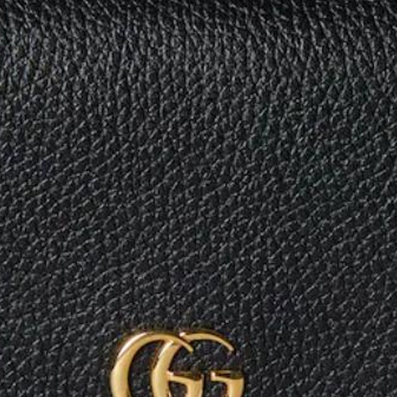 GUCCI GG Marmont Unisex Small Black & Red Leather Wallet | 456126
