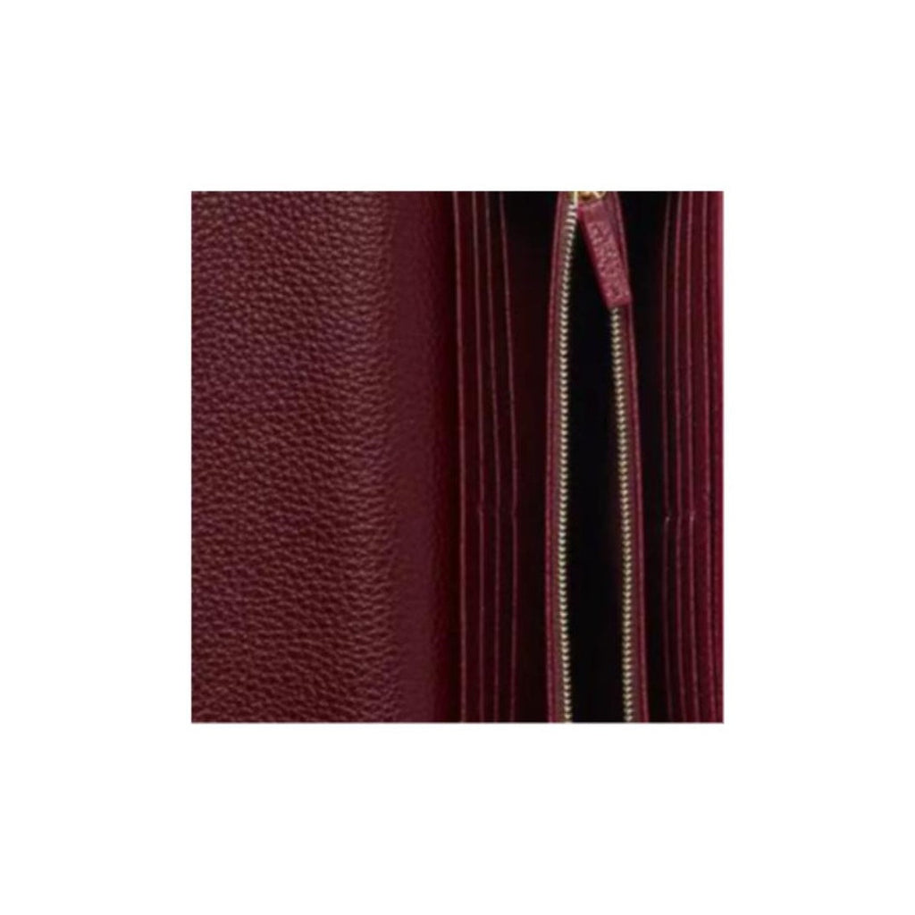 GUCCI GG Marmont Women's Black & Red Cowhide Leather Snap Wallet | 456116
