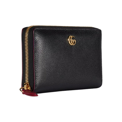 GUCCI GG Marmont Women's Black & Red Leather Wallet | 456117