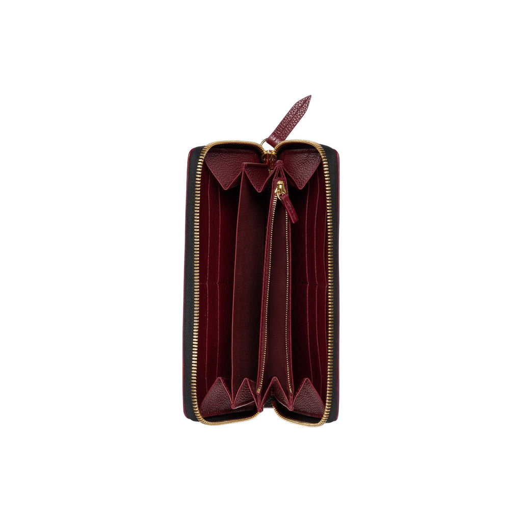 GUCCI GG Marmont Women's Black & Red Leather Wallet | 456117