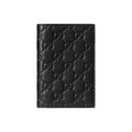 GUCCI GG Emblem Women's Black Smooth Leather Card Holder | 850184
