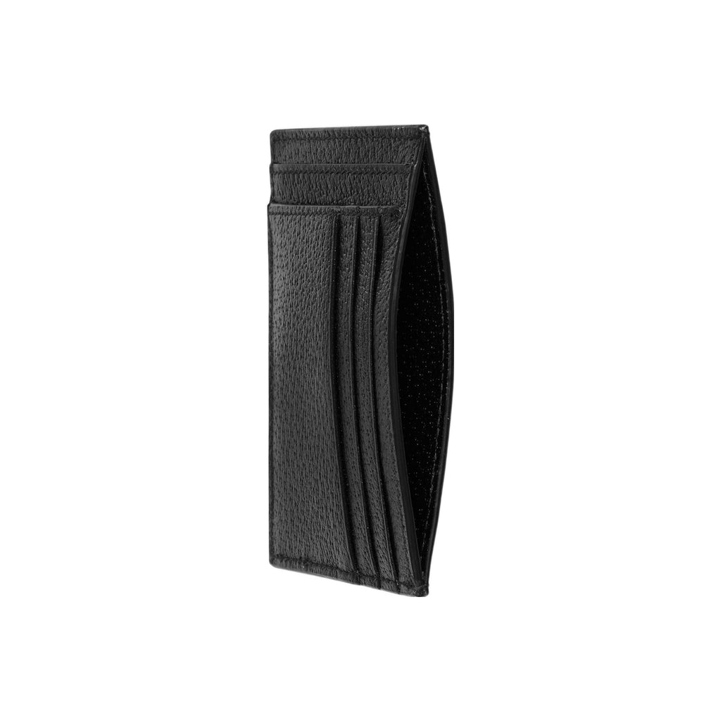 GUCCI Marmont Men's Black Leather Double G Card Holder | 722734