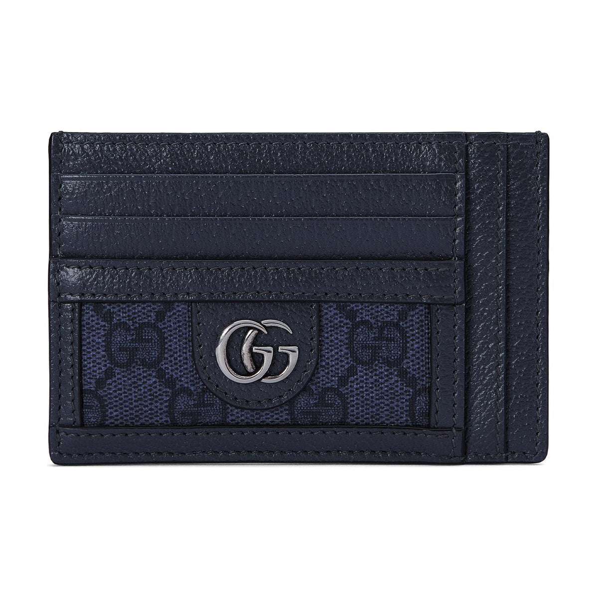 GUCCI Ophidia Men's Blue & Dark Blue Canvas & Leather Card Holder | 732018