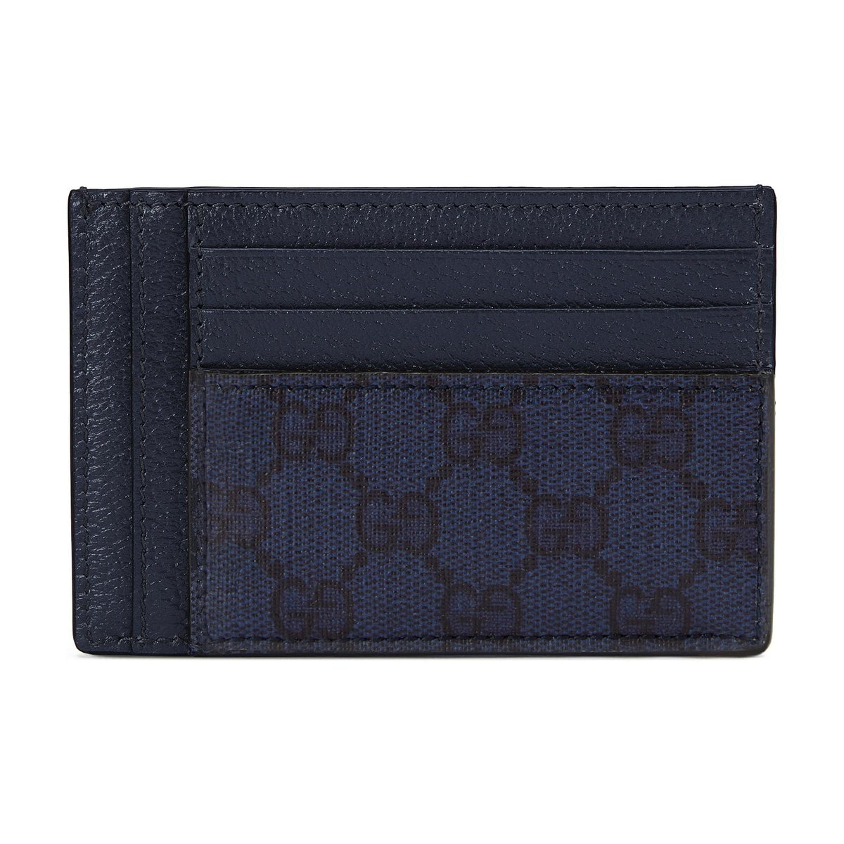 GUCCI Ophidia Men's Blue & Dark Blue Canvas & Leather Card Holder | 732018