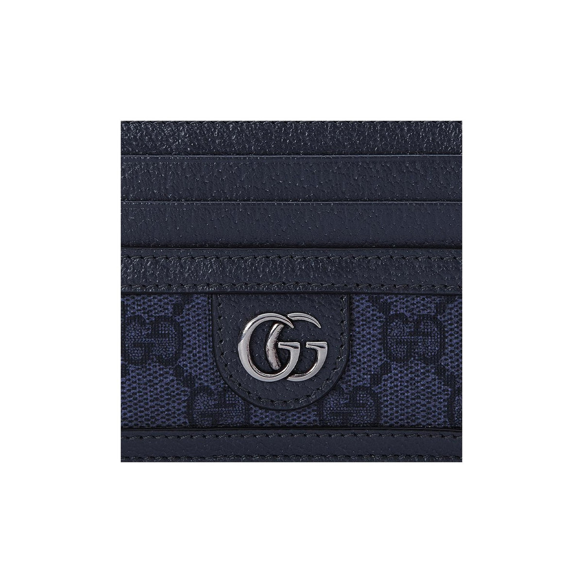 GUCCI Ophidia Men's Blue & Dark Blue Canvas & Leather Card Holder | 732018