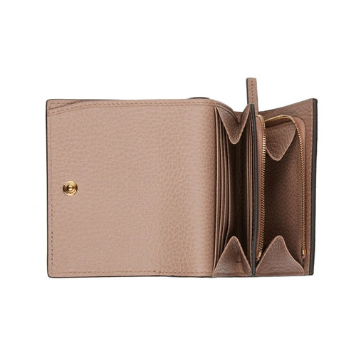 GUCCI GG Marmont Women's Ebony & Beige Canvas & Leather Wallet | 598587
