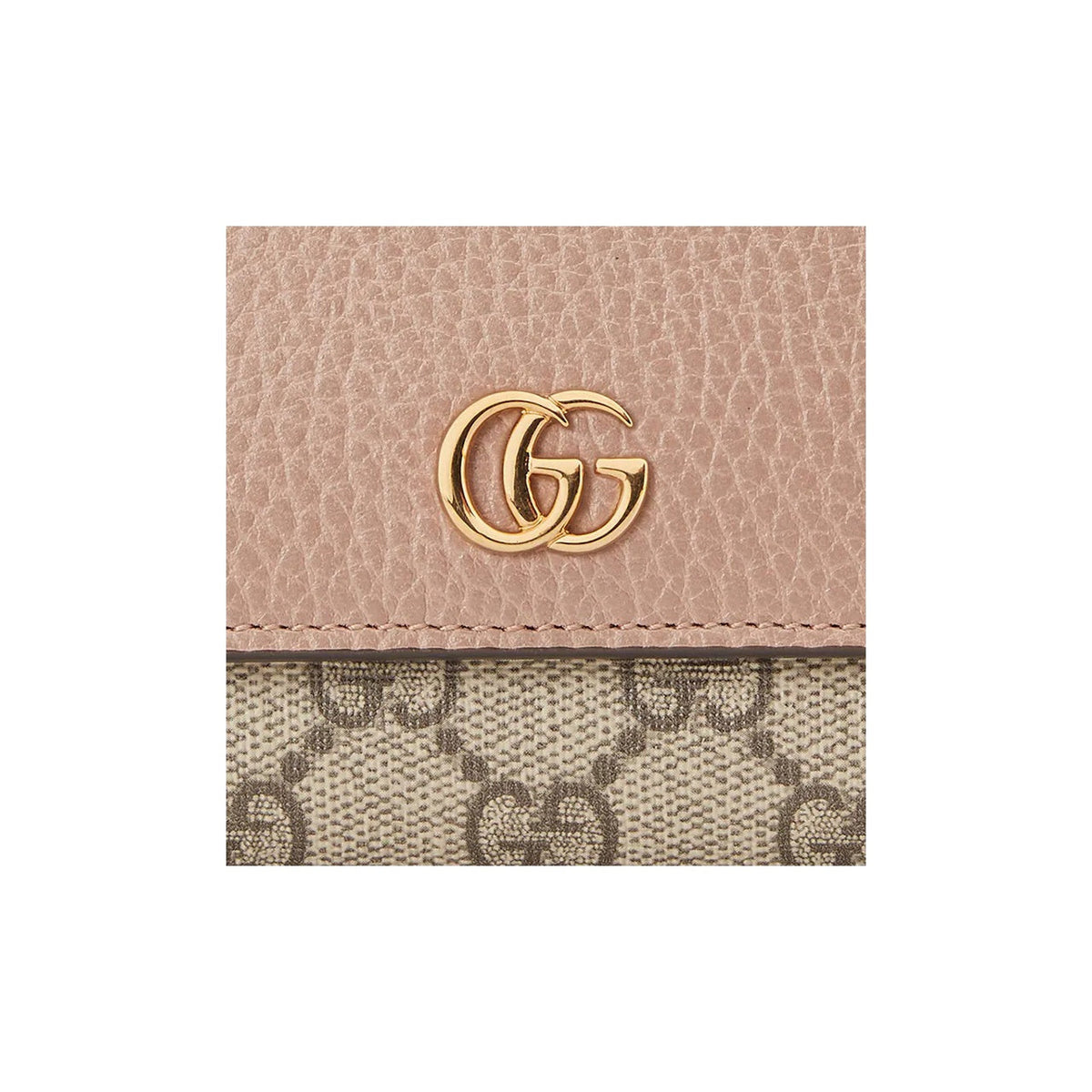 GUCCI GG Marmont Women's Ebony & Beige Canvas & Leather Wallet | 598587