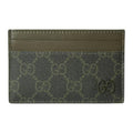 GUCCI GG Monogram Unisex Forest Green Canvas Coin & Card Holder | 768248