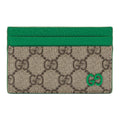 GUCCI Men's Green & Brown Canvas & Leather Card Holder | 768248