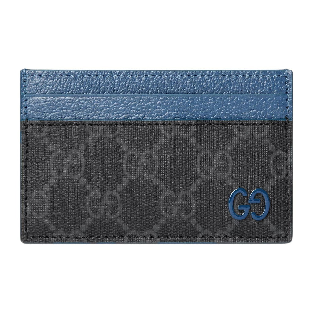GUCCI GG Supreme Men's Black Canvas Card Holder | 768248
