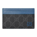 GUCCI GG Supreme Men's Black Canvas Card Holder | 768248