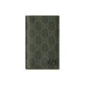 GUCCI GG Monogram Men's Forest Green Coated Canvas Bifold Card Holder | 768249