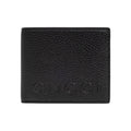 GUCCI Men's Black Leather Bifold Wallet with Embossed Logo | 835119