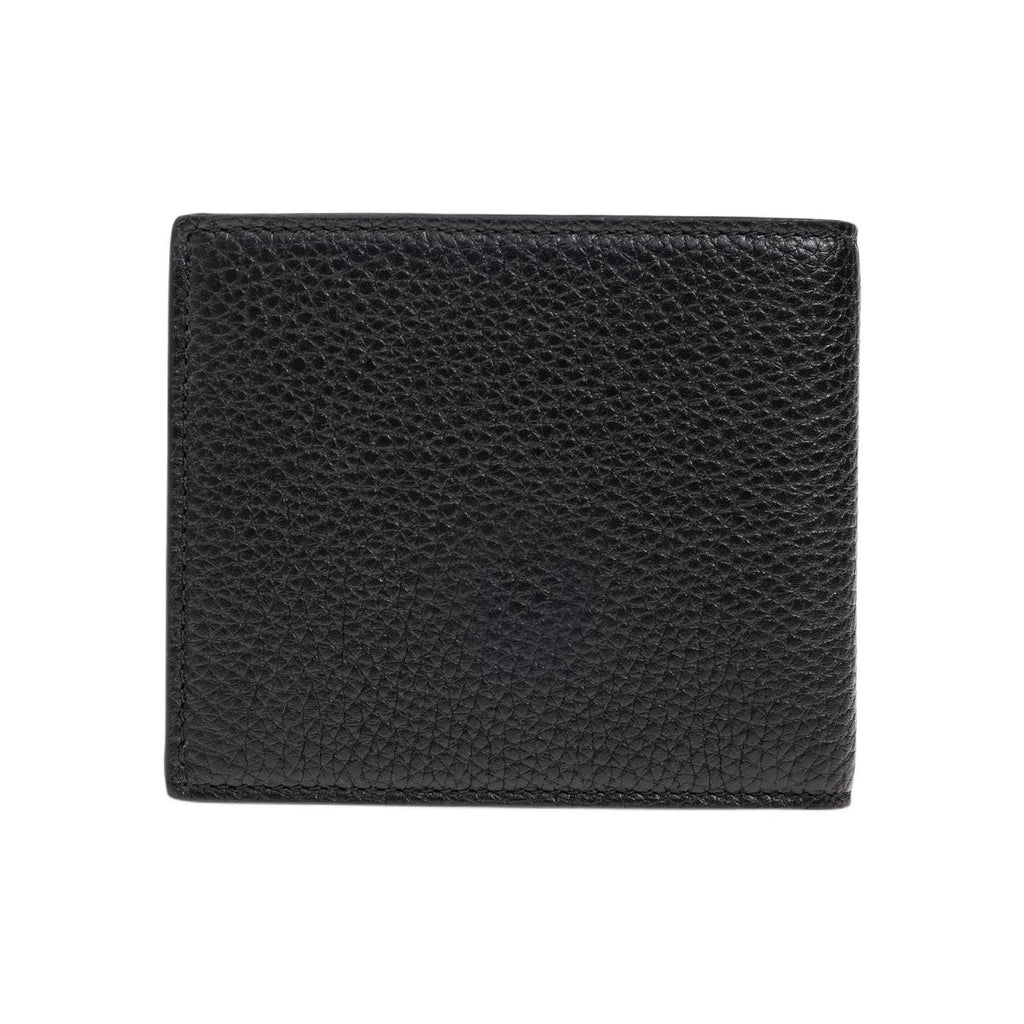 GUCCI Men's Black Leather Bifold Wallet with Embossed Logo | 835119