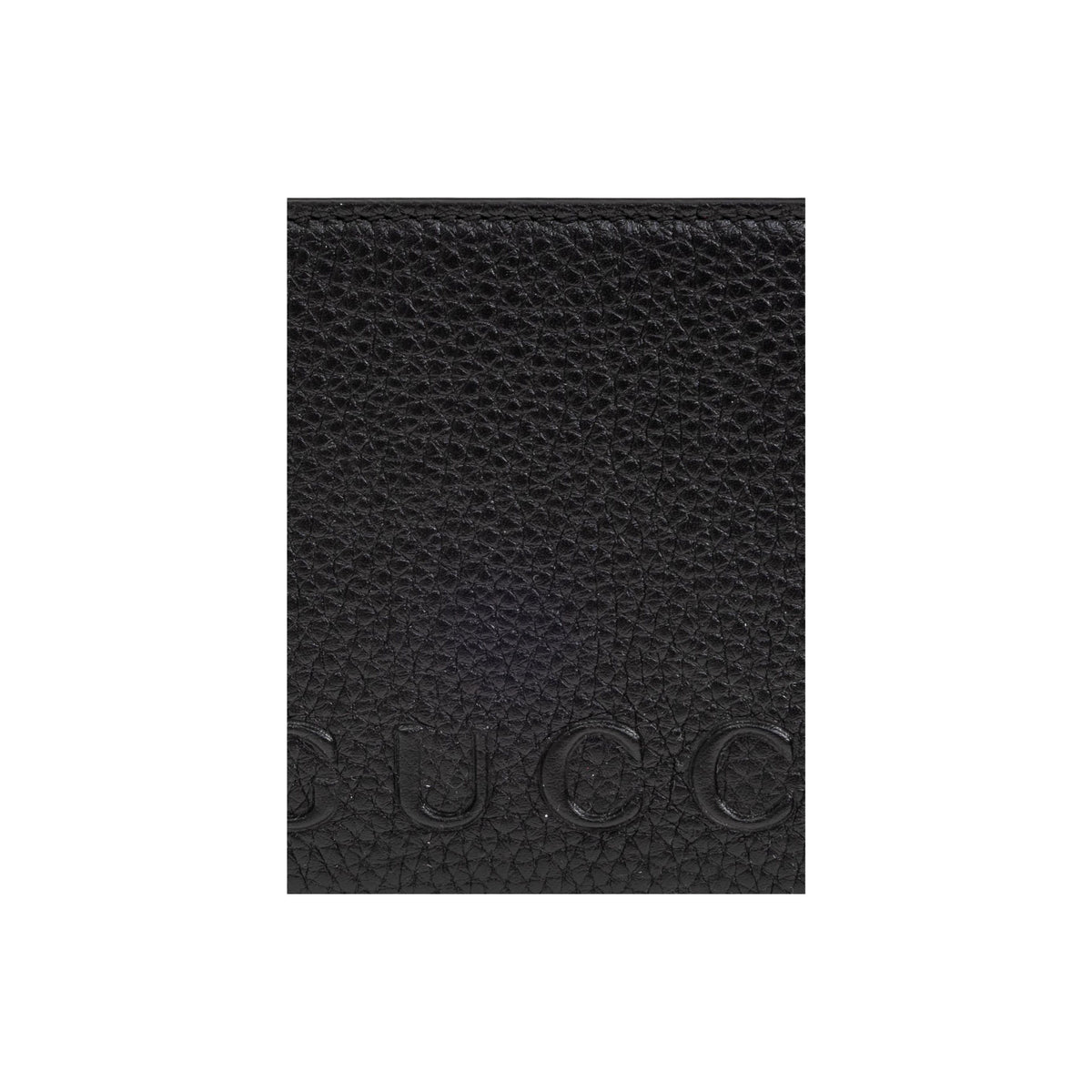 GUCCI Men's Black Leather Bifold Wallet with Embossed Logo | 835119