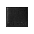GUCCI Men's Black Grained Leather Wallet with Embossed CC Logo | 835098