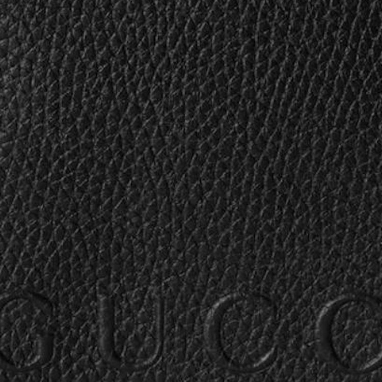 GUCCI Men's Black Grained Leather Wallet with Embossed CC Logo | 835098