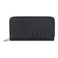GUCCI Men's Black Grained Leather Wallet with Embossed CC Logo | 835120