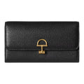 GUCCI Softbit Women's Black Grained Leather Wallet | 828147