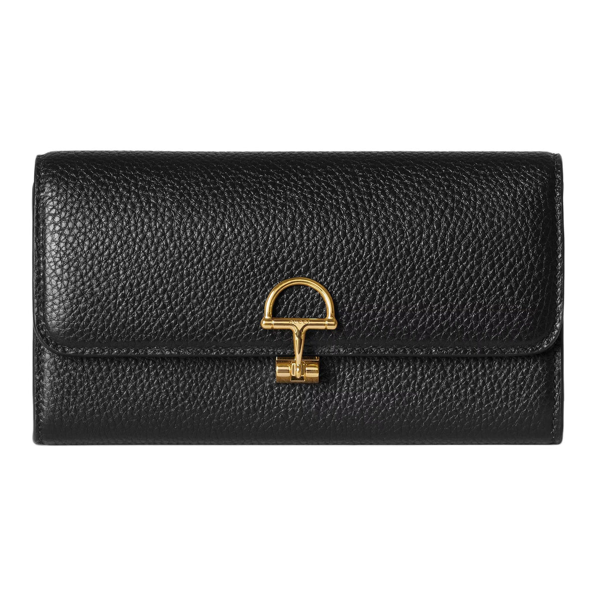GUCCI Softbit Women's Black Grained Leather Wallet | 828147