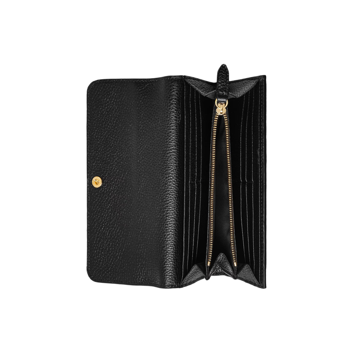 GUCCI Softbit Women's Black Grained Leather Wallet | 828147