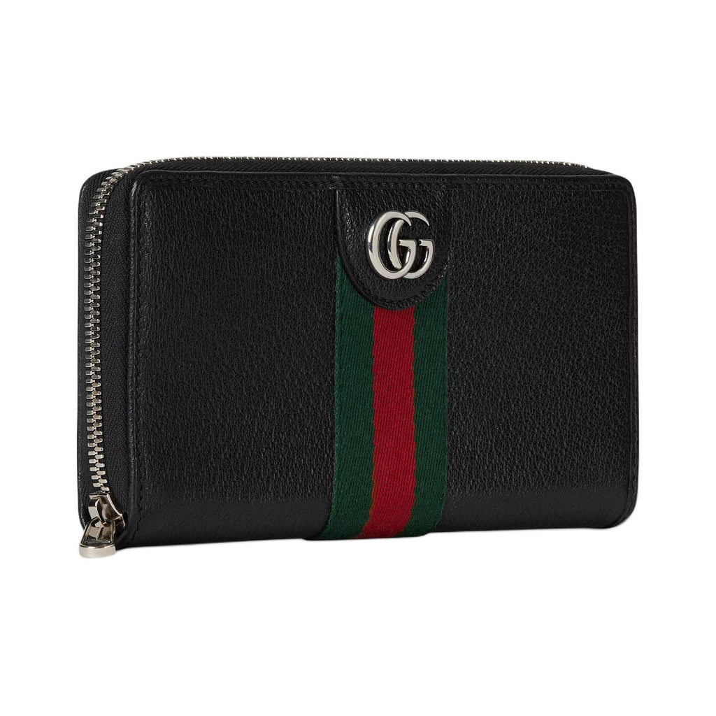 GUCCI Ophidia Men's Black Leather Zip Wallet | 834694
