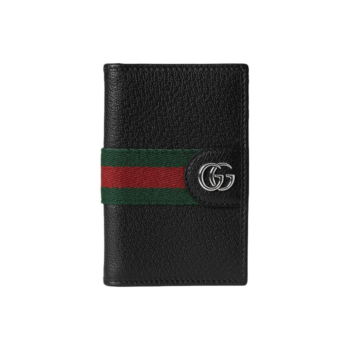 GUCCI Ophidia Unisex Black Leather Double G Card Holder | 834691