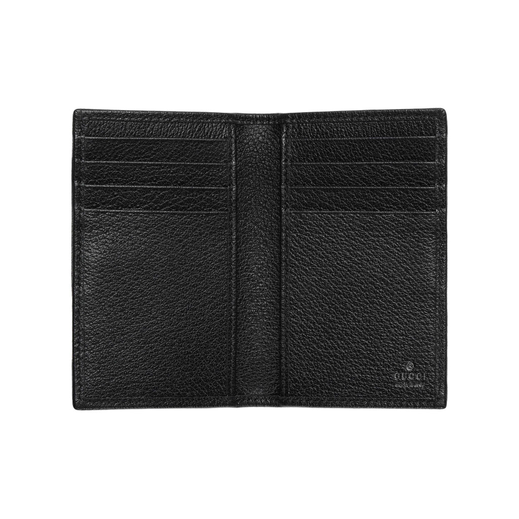 GUCCI Ophidia Unisex Black Leather Double G Card Holder | 834691