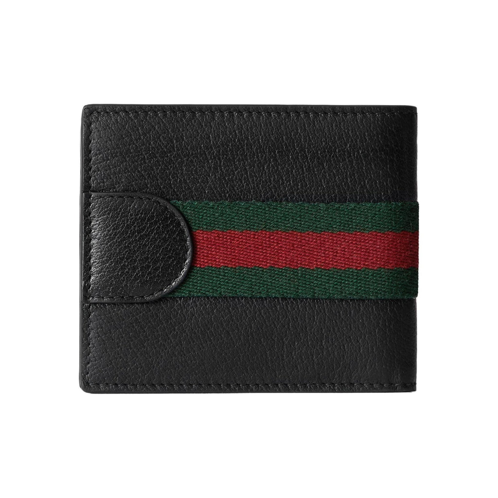 GUCCI Ophidia Men's Black Leather & Fabric Bifold Wallet | 834271
